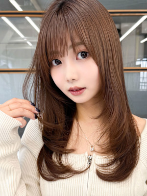 10代20代30代韓国くびレイヤーエモージュ美髪小顔カット