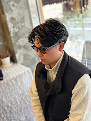 毛流れパーマ/コントラストハイライト