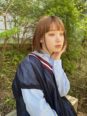 ボブウルフレイヤーハッシュカットココアブラウン