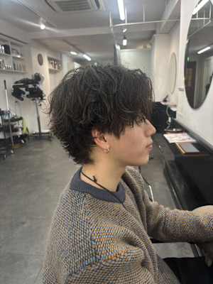 メンズパーマ/波巻き/ニュアンスパーマ/ツイストスパイラル