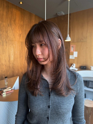 ブリーチなしダブルカラーのmilk tea beige