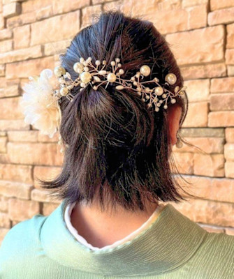 袴お着付けハーフアップ