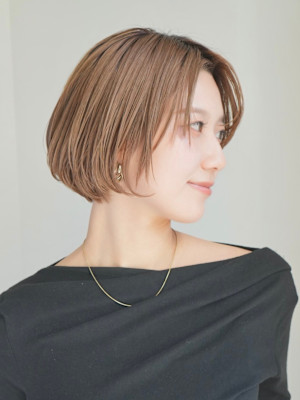 ショート・ボブ/丸顔/前髪あり/絶壁解消/20代/30代