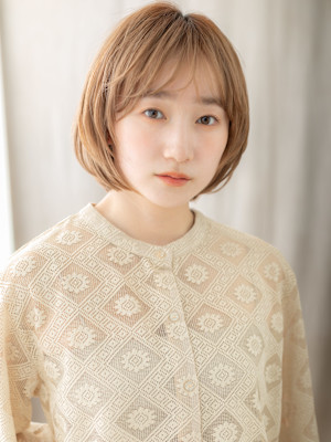 透明感ブリーチなし小顔シャギーカットレイヤーボブ20代30代