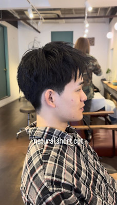 ナチュラルメンズショート＊骨格補正束感ヘア