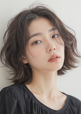 20代30代40代　ニュアンスゆるミディアムほつれ