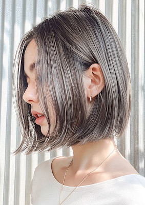 20代30代40代　ツヤ海外風ボブ
