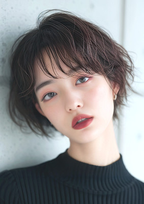 20代30代40代　小顔カットマッシュショート