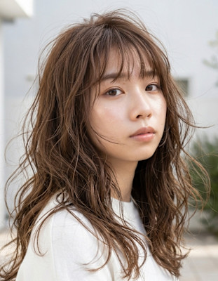 20代30代40代　海外風・大人ニュアンスロングパーマ＃2　