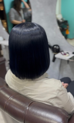 1ブリーチでできるブルーグレー