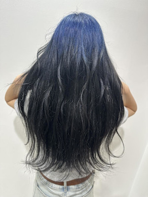 ブルー×ブラック/ルーツカラー