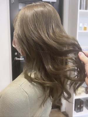 ○ブリーチなしWカラー♪オリーブベージュ◯