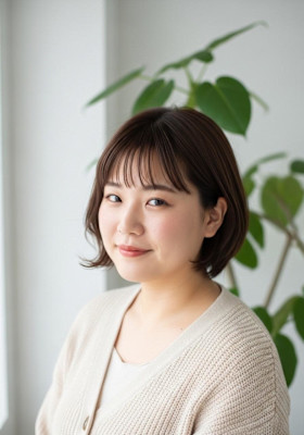 ナチュラルショート/ミルクブラウン/大人可愛い/耳かけボブ