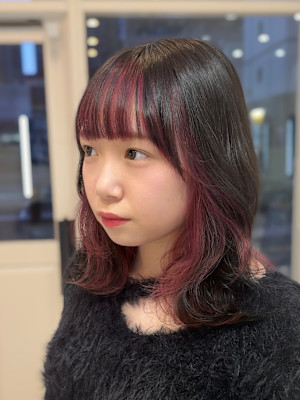 フェイスフレーミングでチラ見えおしゃれ感アップ♪