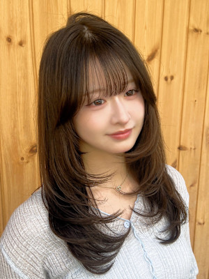 小顔効果◎韓国レイヤー