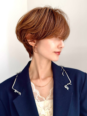 前下がりショート・ボブ/絶壁解消/前髪あり/40代/30代