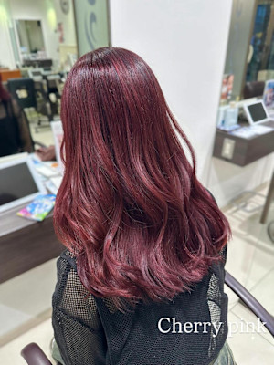 チェリーピンク/ブリーチなしダブルカラー