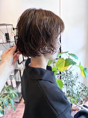 大人ボブパーマ