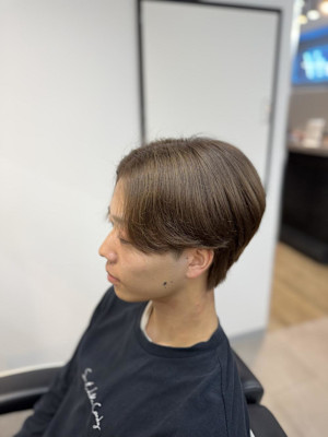 透明感ミルクティーブラウン/センターパート