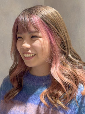 インナーカラー/春ピンク