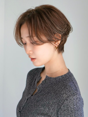 前下がりショート・ボブ/絶壁解消/前髪あり/40代/30代