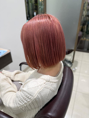 ピンクベージュ/ブリーチあり