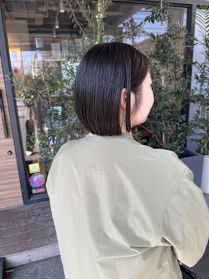 切りっぱなしボブ
