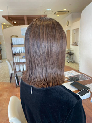 ツヤ感ハイライト/ブリーチなしハイライト/白髪ぼかしカラー