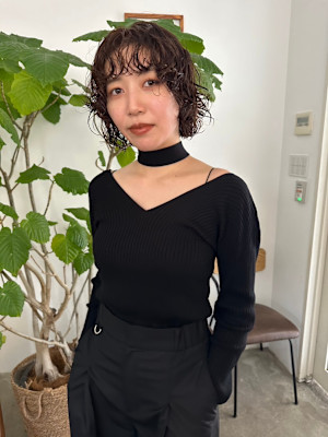 くしゃっとウェーブ×抜け感ボブ