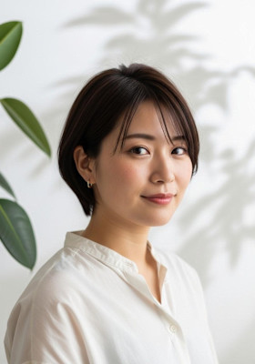 レイヤーボブ/ダークブラウン/大人かわいい/耳かけボブカット