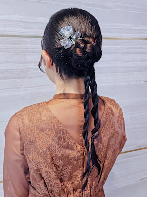 《あやね》ヘアセット／カチモリ×編みたらし