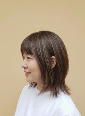 顔回り集中型白髪ぼかしデザインカラー☆