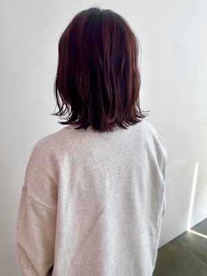 冬の暖色！深めワインレッドカラー！