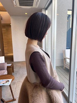 こっくり作りすぎない冬に向けたボブ！