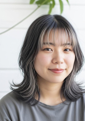 シャギーカット/ダークグレージュ/大人可愛い/外はねレイヤー