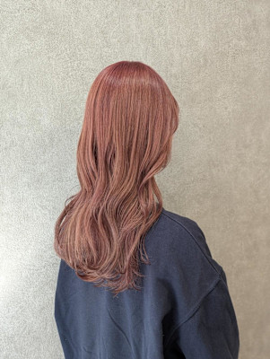 ブリーチ2回ピンクカラー