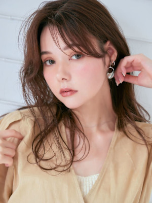 大人前髪 ×  ラフウェーブ