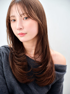 韓国小顔レイヤー×シースルーバング