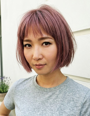 20代30代40代　ピンクミニボブ海外風＃35　宝塚