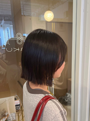 ぱつっとボブ/韓国タッセルボブ/顎下ボブ