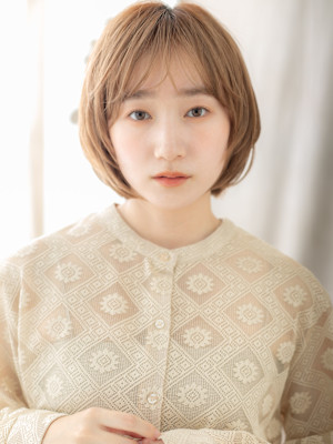 透明感ブリーチなし小顔シャギーカットレイヤーボブ20代30代