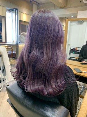 パープルカラー　ブリーチカラー