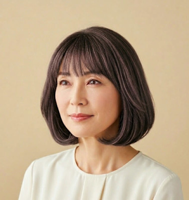 ピンクブラウン系の白髪ぼかしに☆