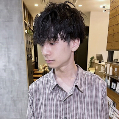 レイヤー マッシュ メンズ 