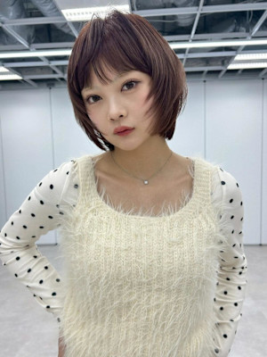 レイヤー 顔周りカット ショートボブ 20代 30代 銀座