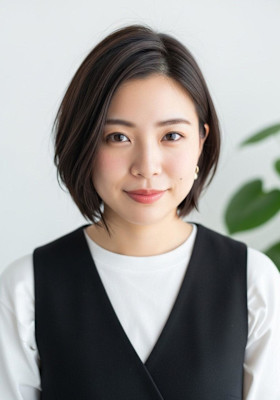 レイヤーボブ/グレージュブラウン/可愛い系カット/耳かけボブ