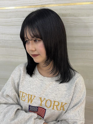 《鈴木茉奈》ブルーブラック/顔周りレイヤー/大宮