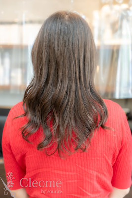 ♪シースルーバング前髪斜めバング艶感黒髪グランマッシュ美髪