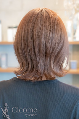 ♪黒髪クラゲヘアーオリーブグレー小顔ココアベージュ薄め前髪