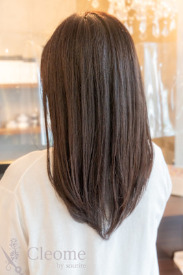 ♪黒髪クラゲヘアーオリーブグレー小顔ココアベージュ薄め前髪